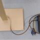 Halogen floor lamp golden matte vintage italian flos
