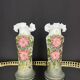 Pair of Bristol vases in painted opaline