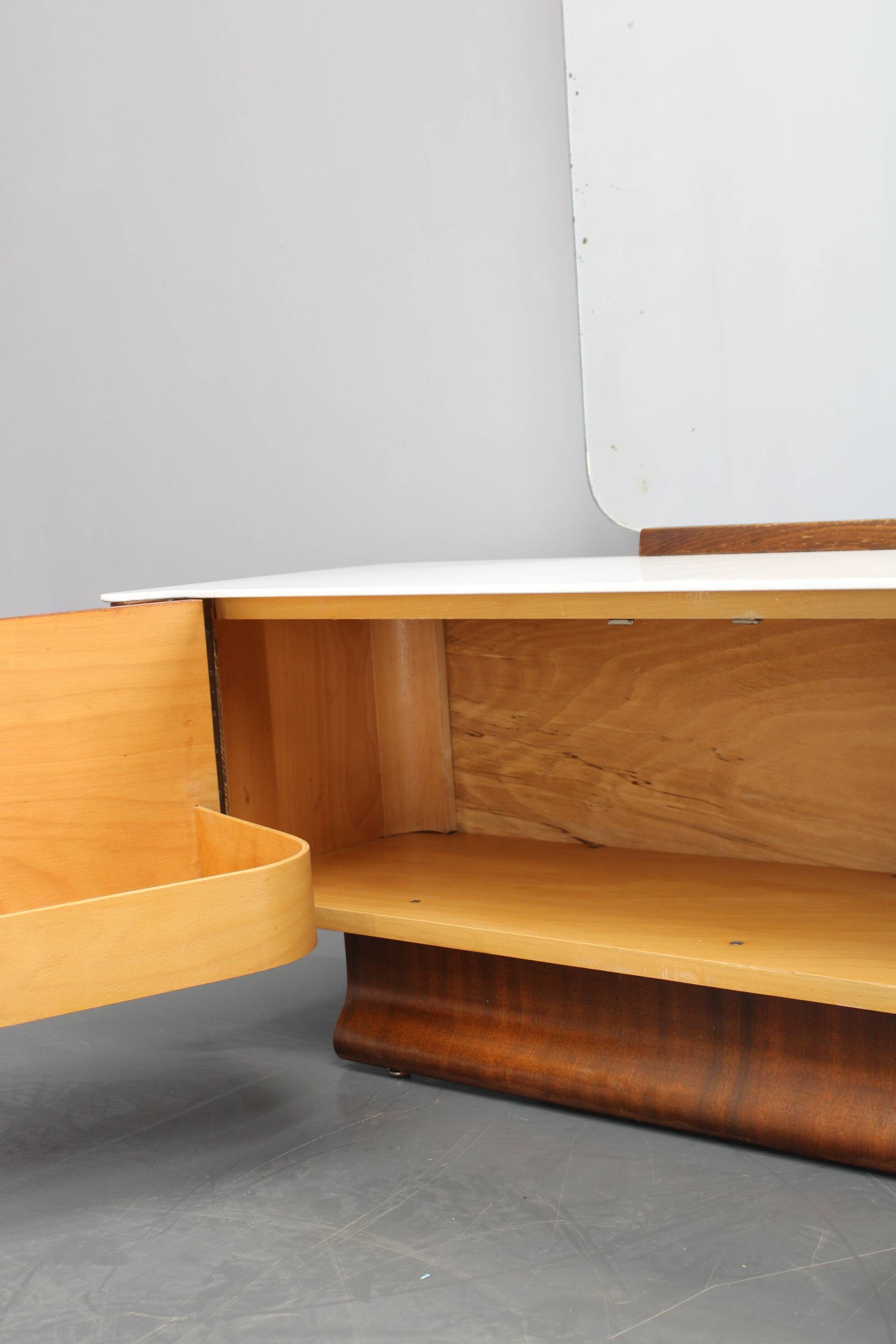 1940s Jindrich Halabala Mirror Cabinet ,Czechoslovakia