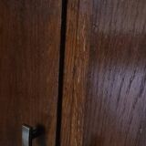 Low cabinet with compass feet, vintage oak