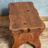 Old solid wood footrest stool