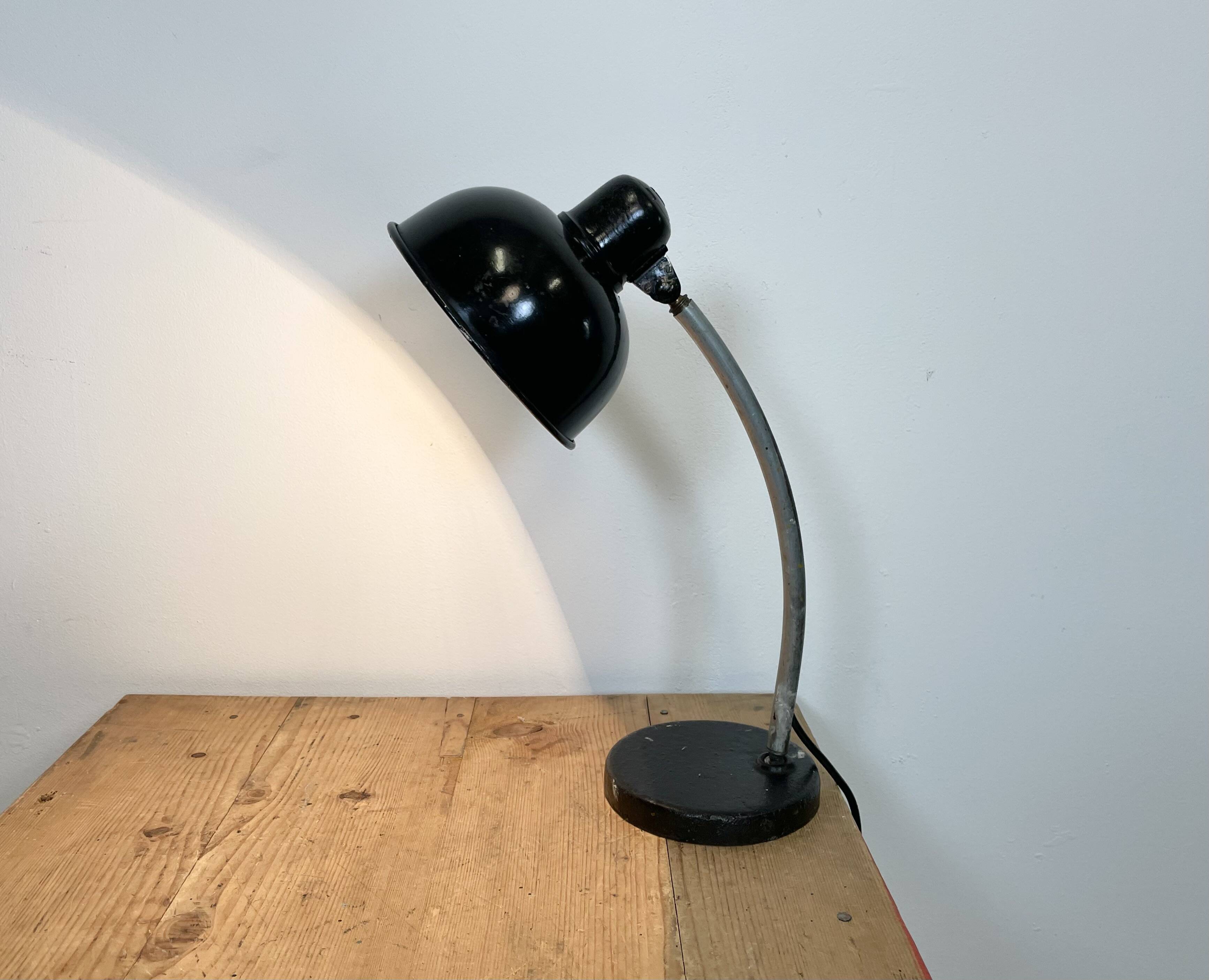 Vintage Black Workshpp Table Lamp, 1950s