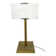 Lampe de table moderne du milieu du siècle marbre et laiton