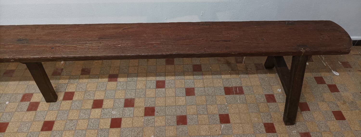 Old Large Vintage Wooden Farm Bench