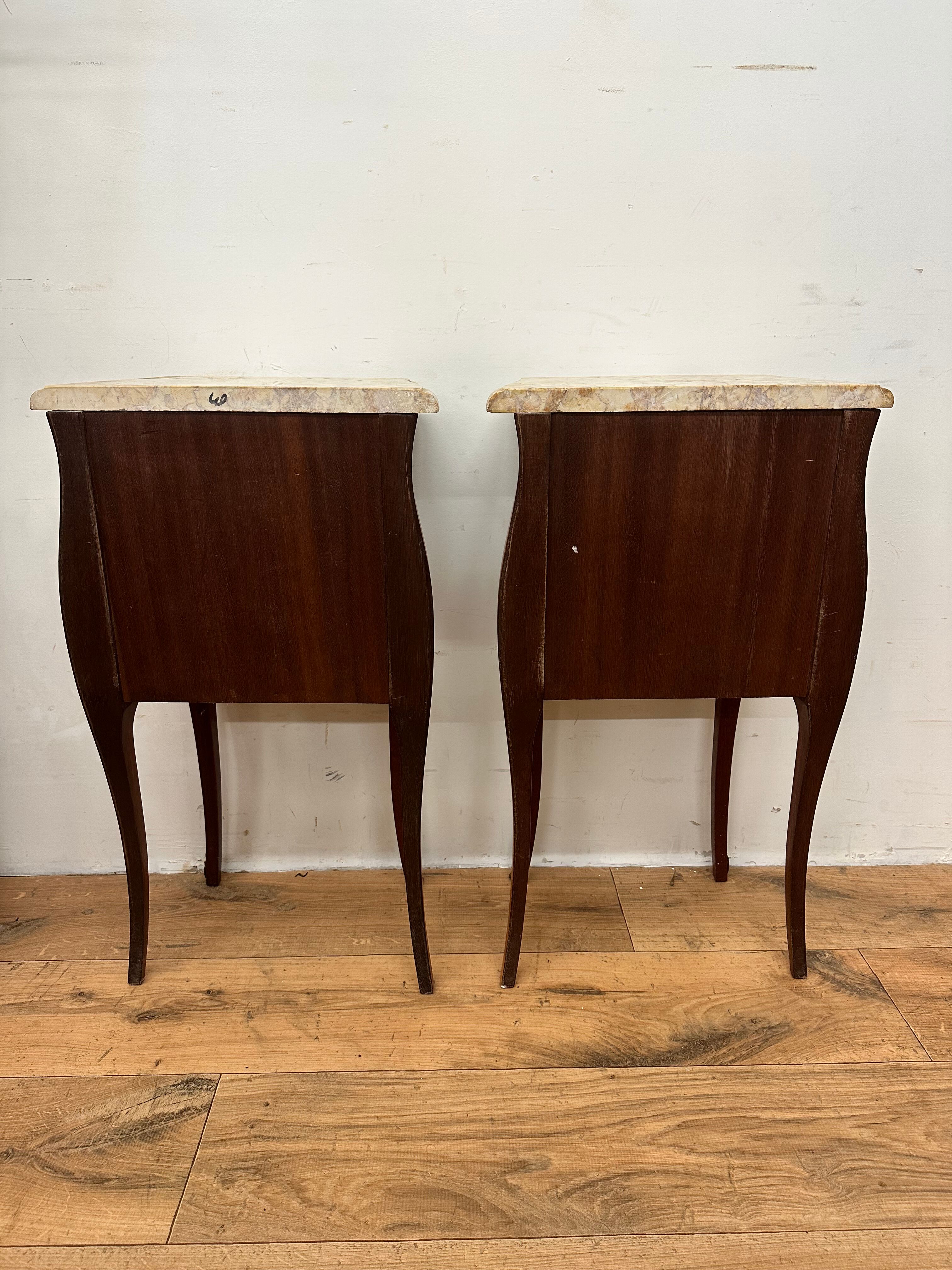 Pair of Louis XV style bedside table