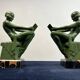 Art Deco Sculptural Bookends by Max Le Verrier, Paris, France, 1925, Set of 2