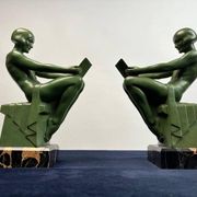 Art Deco Sculptural Bookends by Max Le Verrier, Paris, France, 1925, Set of 2