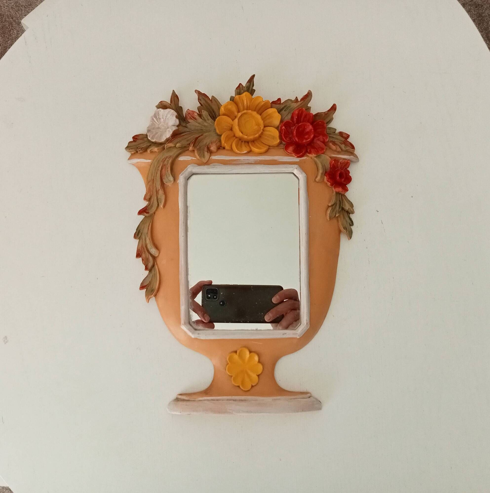 Atypical vintage Italian mirror 60s/70s 34*25