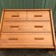 Vintage Scandinavian chest of drawers with 4 drawers in solid pine
