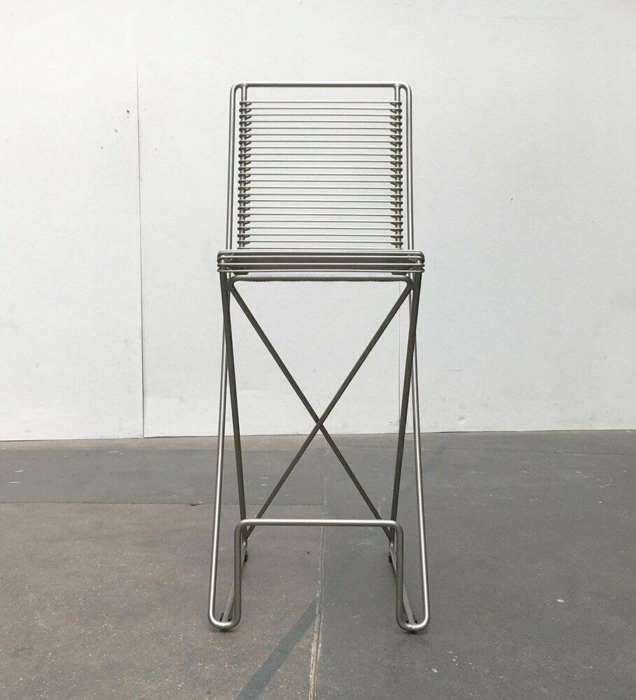Postmodern German kitchen bar stool Kreuzschwinger by Till Behrens for Schlubach, 1980s.