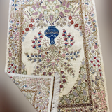 Tapis Persan Ghoum en soie 100% - 100x143cm
