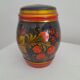 Russian khokhloma candy dish with lid