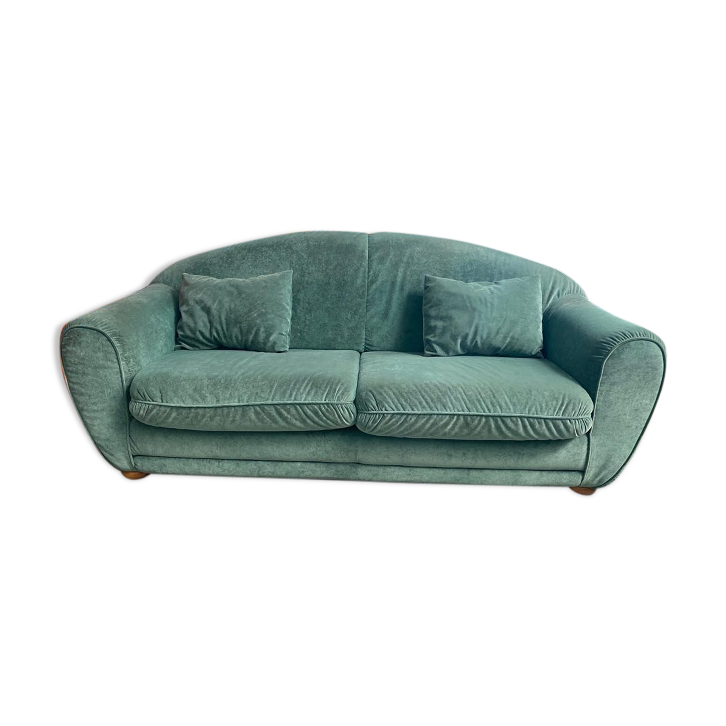 2-seater green sofa