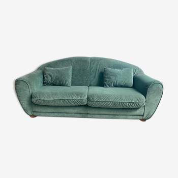 2-seater green sofa