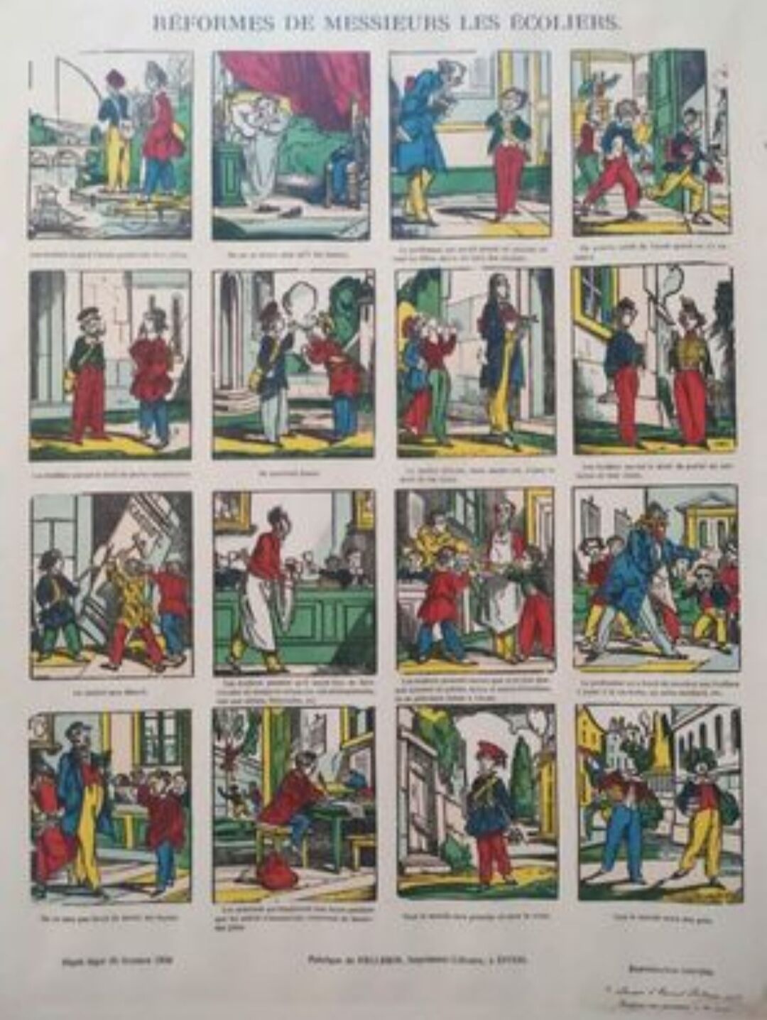 Epinal image reforms of gentlemen schoolchildren