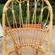 Series of 4 vintage rattan chairs.