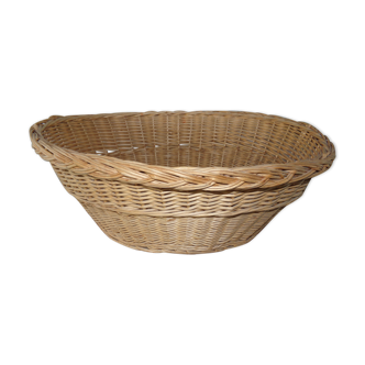 Large natural rattan pan