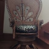 Large Armchair Peacock Emmanuelle/vintage rattan