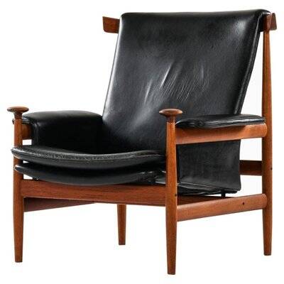 Bwana armchair in teak and leather by France and Son by Finn Juhl