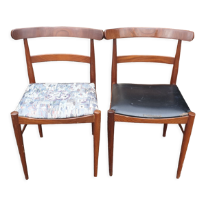 Paire de chaises scandinaves seventies