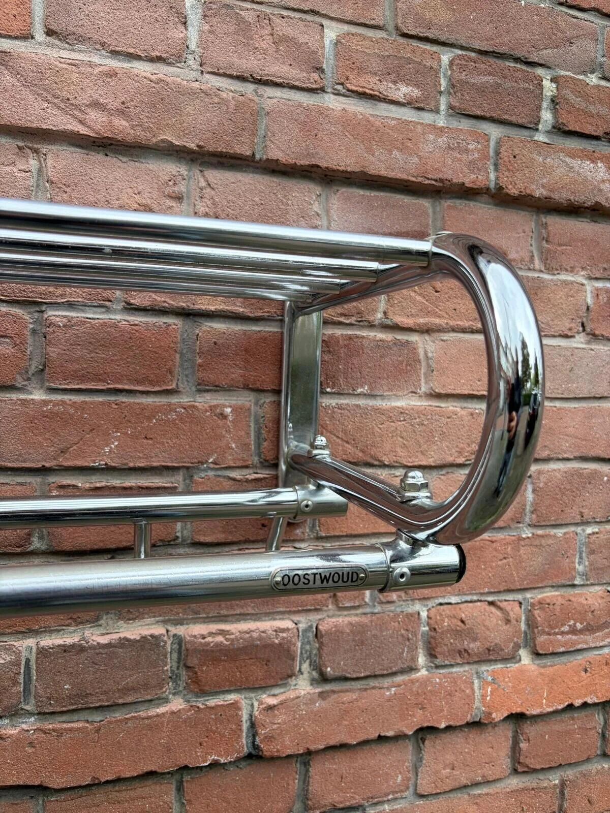 Chrome coat rack Bauhaus style, Oostwoud, Dutch design 1930s