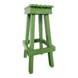 Wooden slatted stool