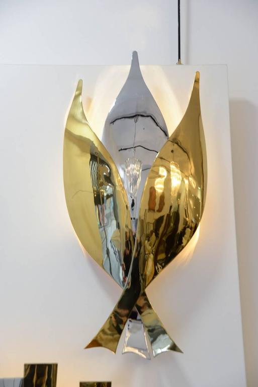 Applied brass by Henri Perrichaud single room around 1960