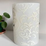 Polished and screen-printed glass sconce by eglo