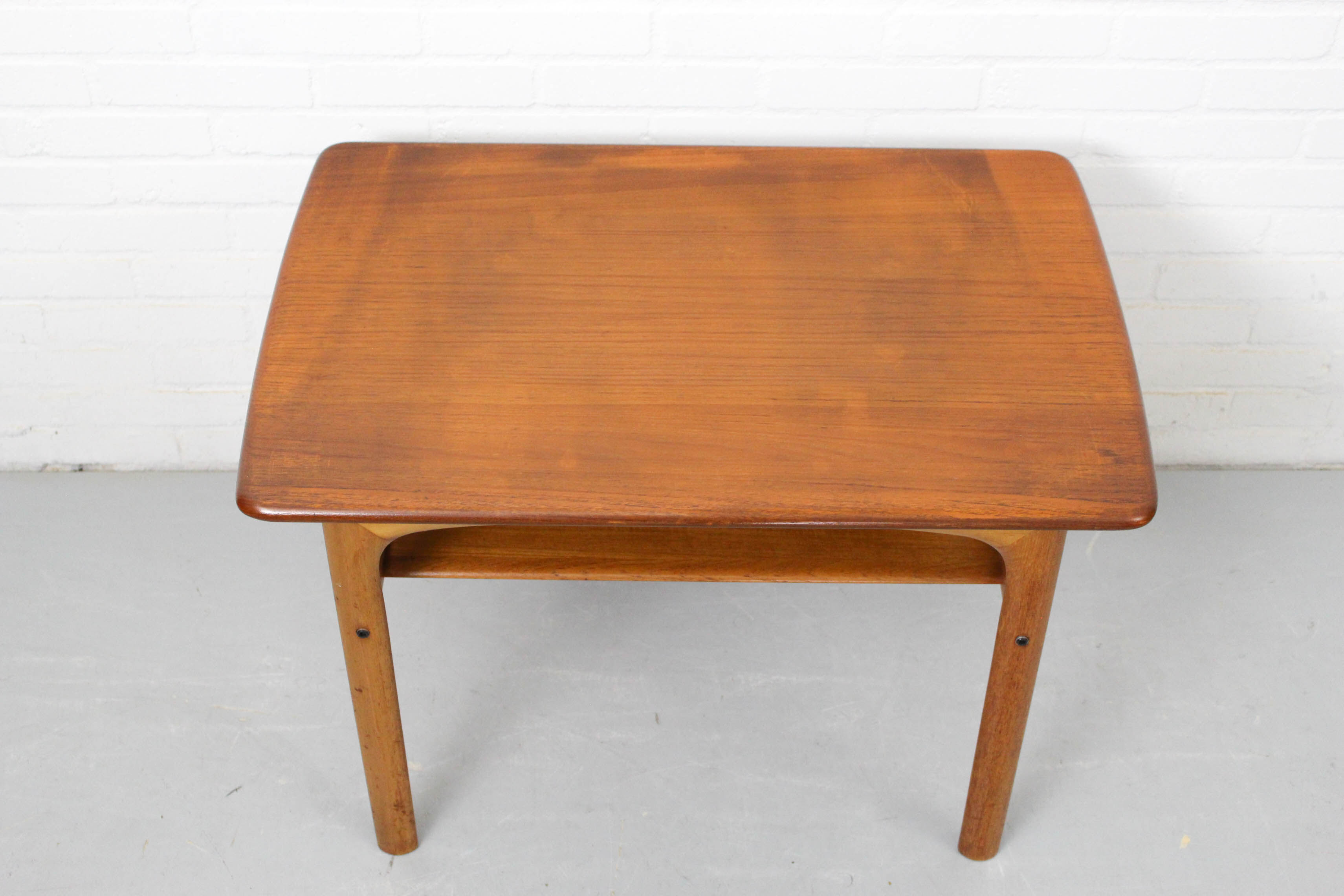 Mid Century Two-Tiered Teak Sidetable by Rasmus Solberg, Norway 1960s