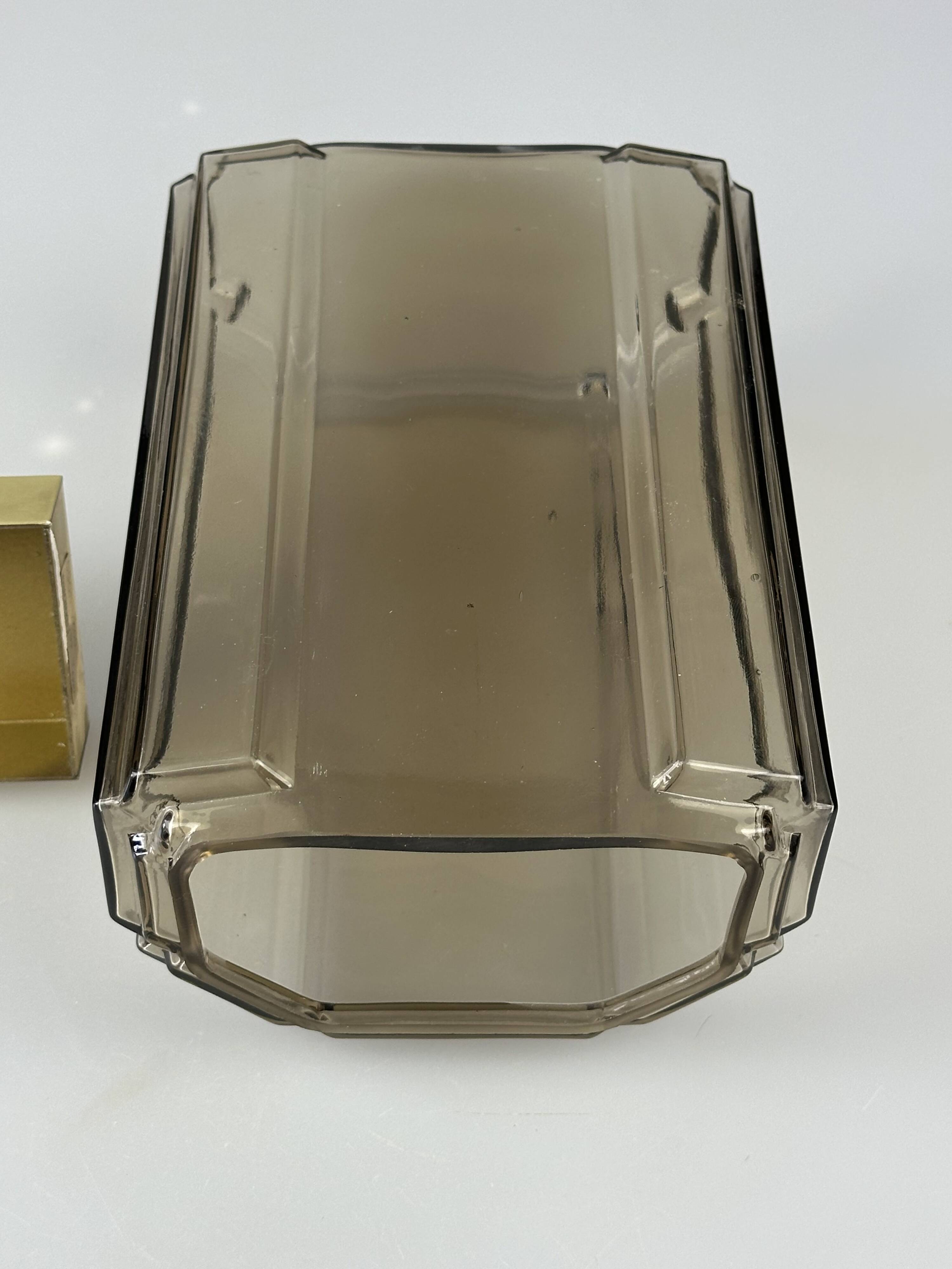 1960s/70s Wall Lamp Glashütte Limburg Germany Glass & Metal Age Design