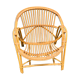Fauteuil vintage corbeille rotin