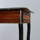 Antique sewing table in various types of wood, 19th century.