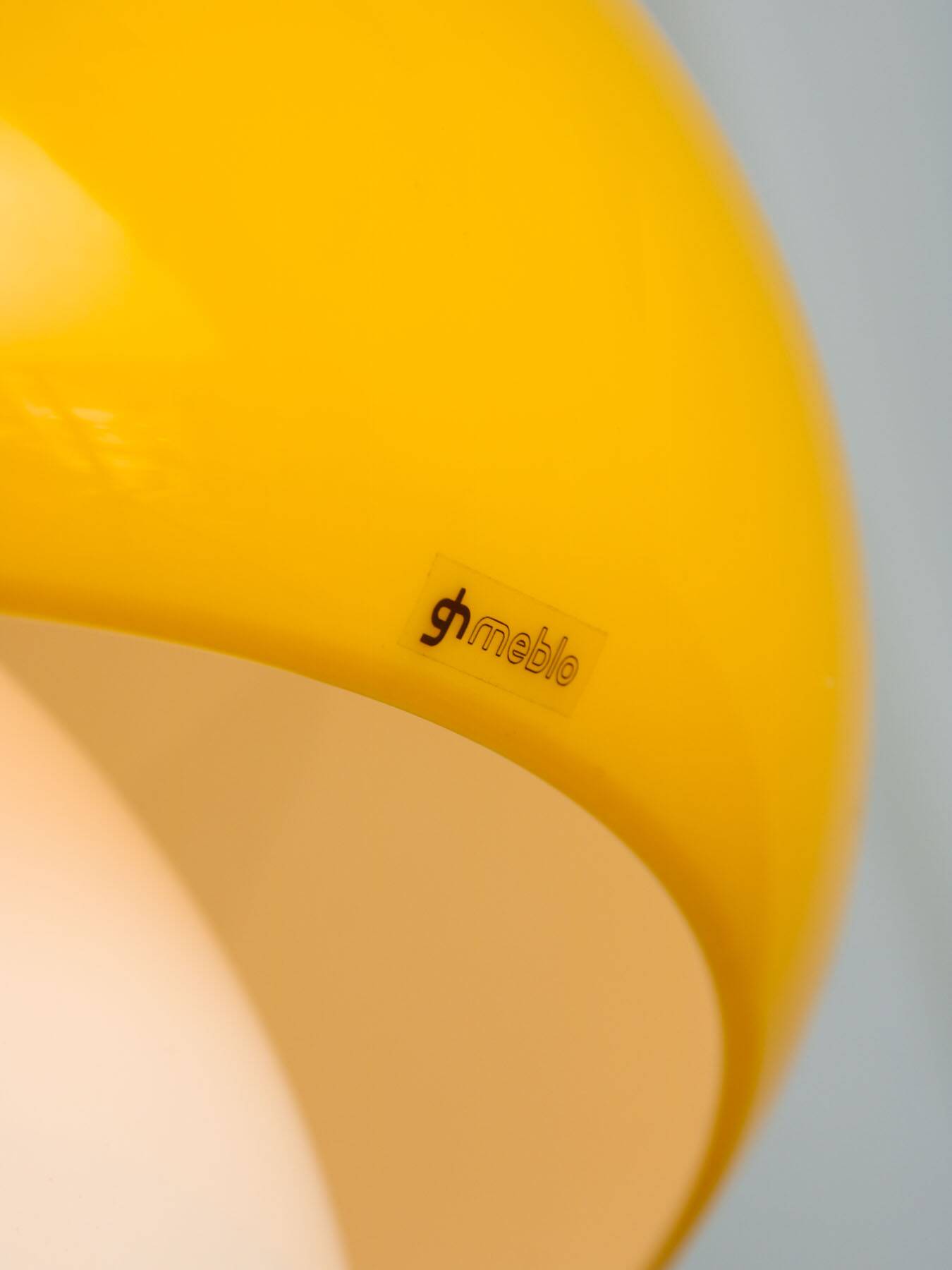 Large Space Age Model Best Pendant from Guzzini in Yellow, 1970s