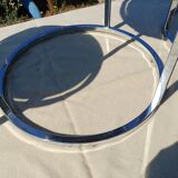 3 Vintage Nesting Tables Chrome and Smoked Glass