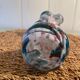 Marbled blown glass vase