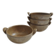 4 stoneware ear bowls