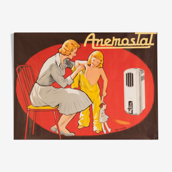 Ancienne affiche publicitaire - Anemostat