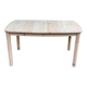 Scandinavian extendable dining table renovated in solid wood 180cm