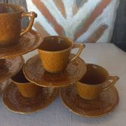 Tasses soucoupes service à café Gien Primefleur
