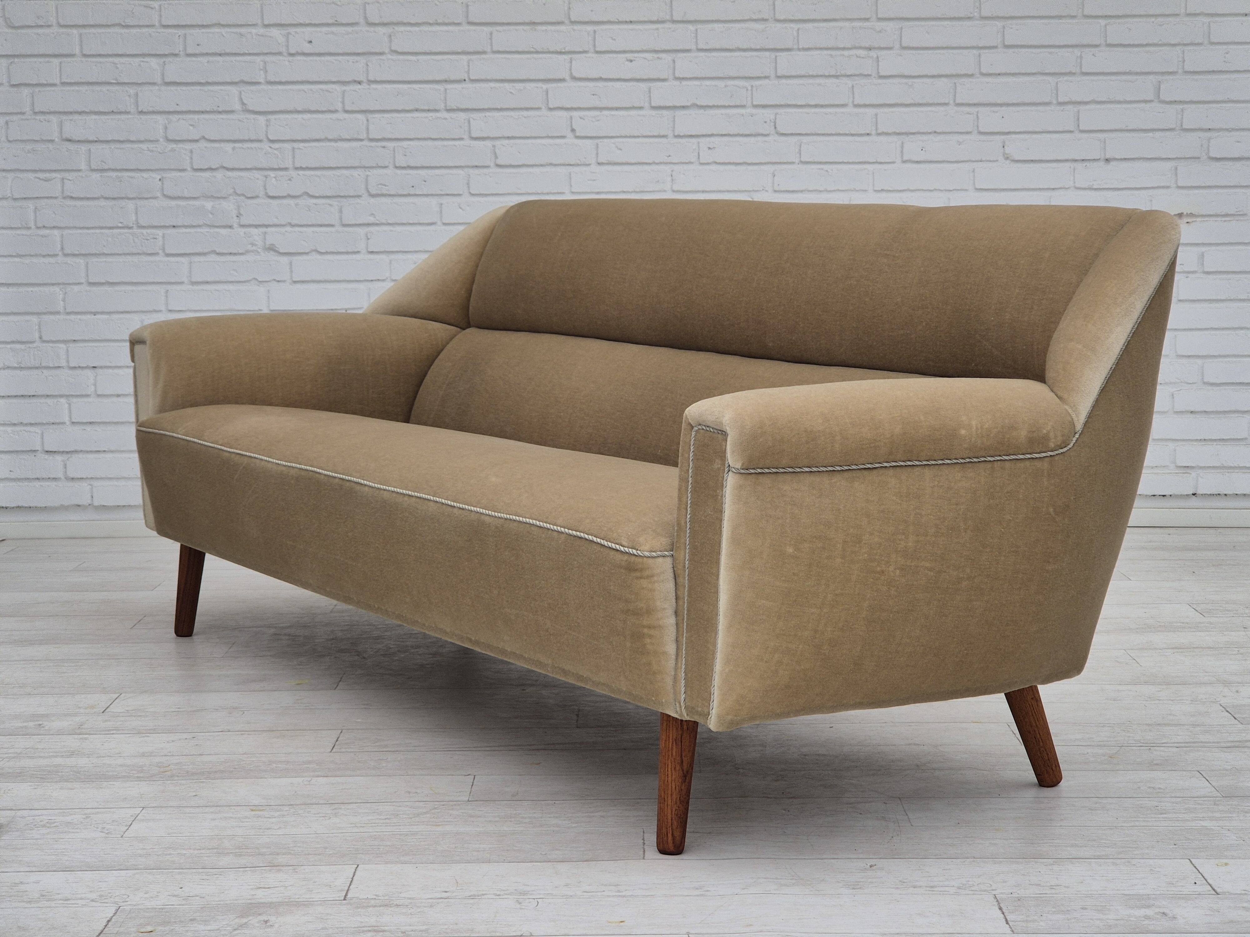 1960s, Danish design by Kurt Østervig for Rolschau Møbler, 3 seater sofa, model 57, original.