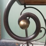Wrought iron and bronze butcher's table