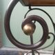 Wrought iron and bronze butcher's table