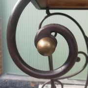 Wrought iron and bronze butcher's table