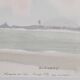 Camille COMBE: Shady seaside, Original signed watercolor