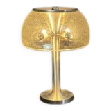 Midcentury space age large glass mushroom table lamprey Temde, 1960s