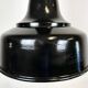 Industrial black pendant factory lamp with cast iron top, 1970s