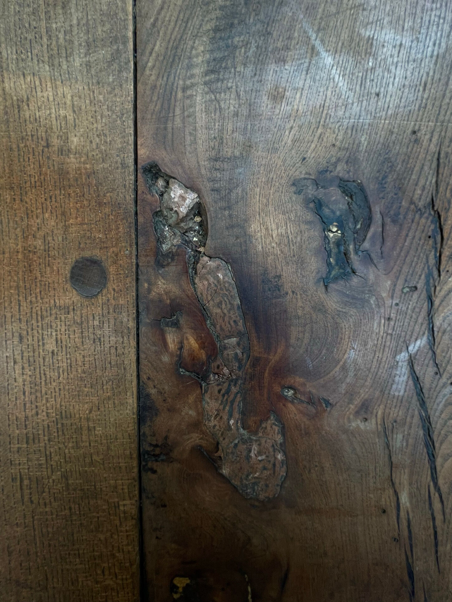 Solid elm farmhouse table