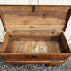 Former large wedding chest, solid wood, mid 19th century