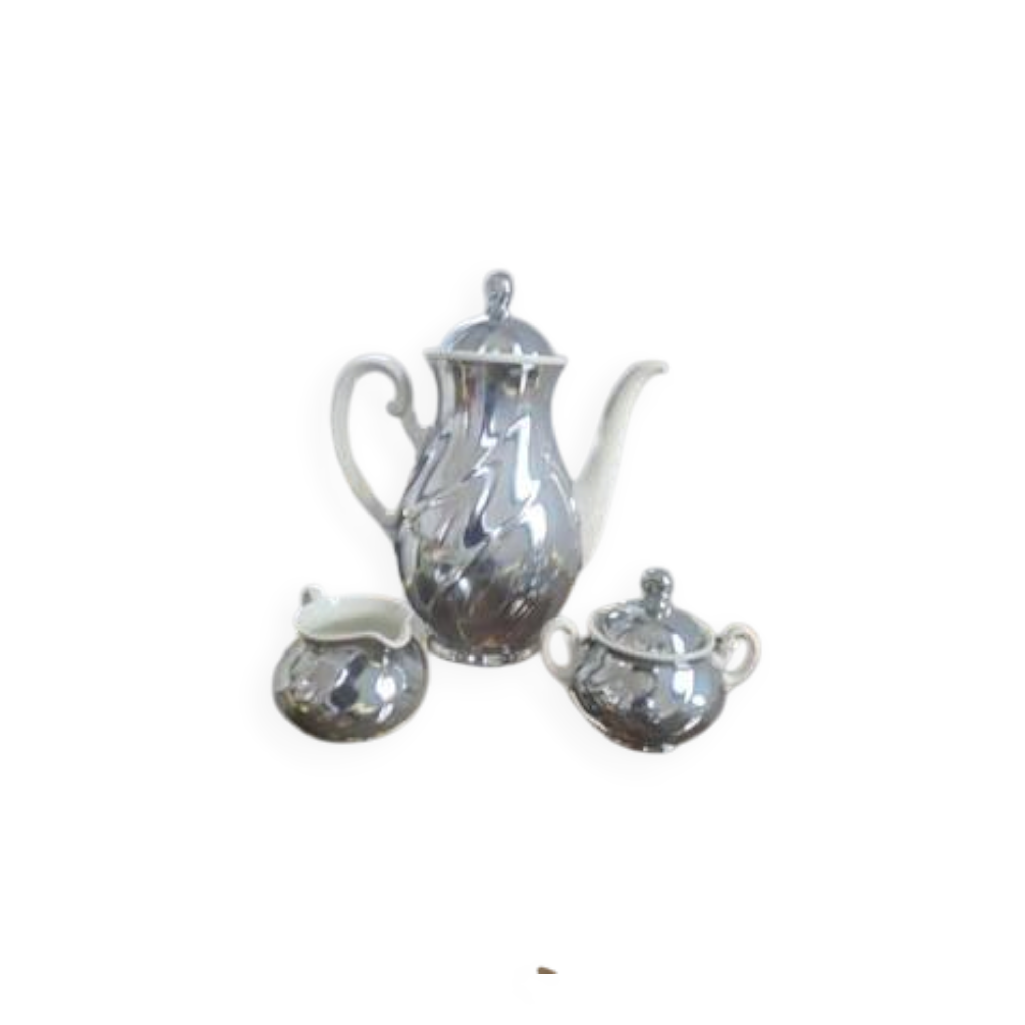 Vintage Demeyere "Inalterable" coffee service - Porcelain and stainless steel - 1950s-60s