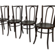 Set of four vintage bistro chairs 50